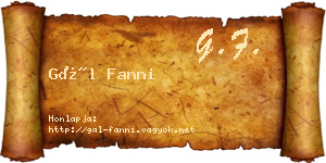 Gál Fanni névjegykártya