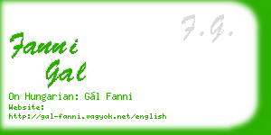 fanni gal business card