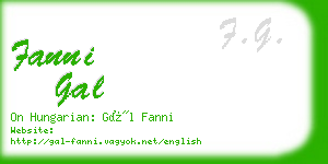 fanni gal business card